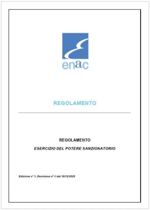 Regolamento “Esercizio del potere sanzionatorio” / ENAC Ed. 1